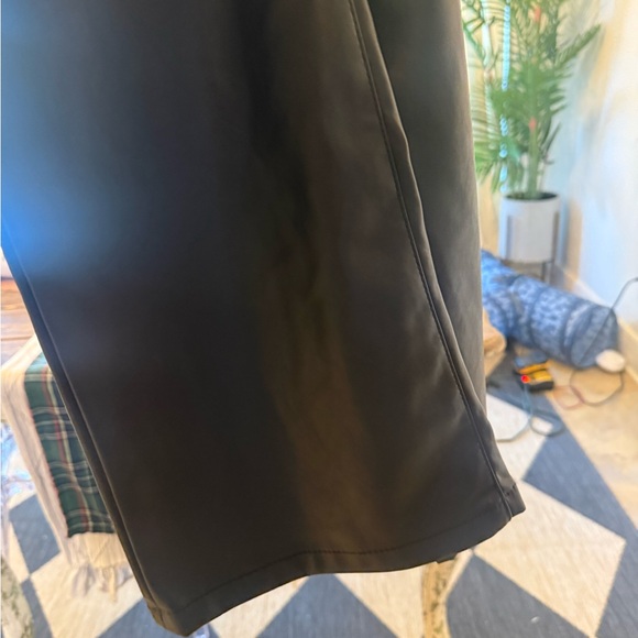 GAP High Rise Flare Jeans - Black Vegan Leather - Picture 8 of 10